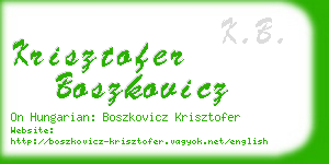 krisztofer boszkovicz business card